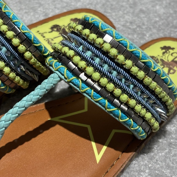 BNWOT Sam Edelman Circus beaded flat sandals flip flops size 7 - Picture 2 of 4